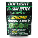 Updated-Master-Mock-Up_Re-Brand_D8Flight-Fuckin-Hitter-Exotics_10ct._D8-300mg-Gummy-Bags_Green-Apple_FRONT_1000px-x-1000px_4.9.24_V1